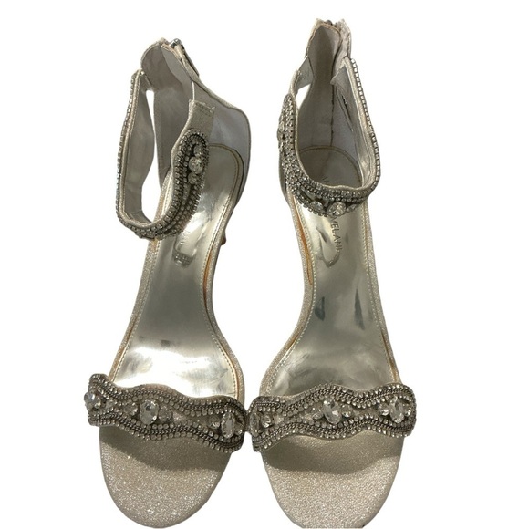 Antonio Melani Sadina Silver Rhinestone‎ Wedding Zip Shoe 10 - Picture 8 of 8